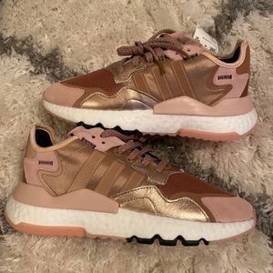 NEW Adidas Rose Gold Nite Jogger Sneakers